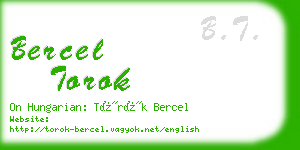 bercel torok business card